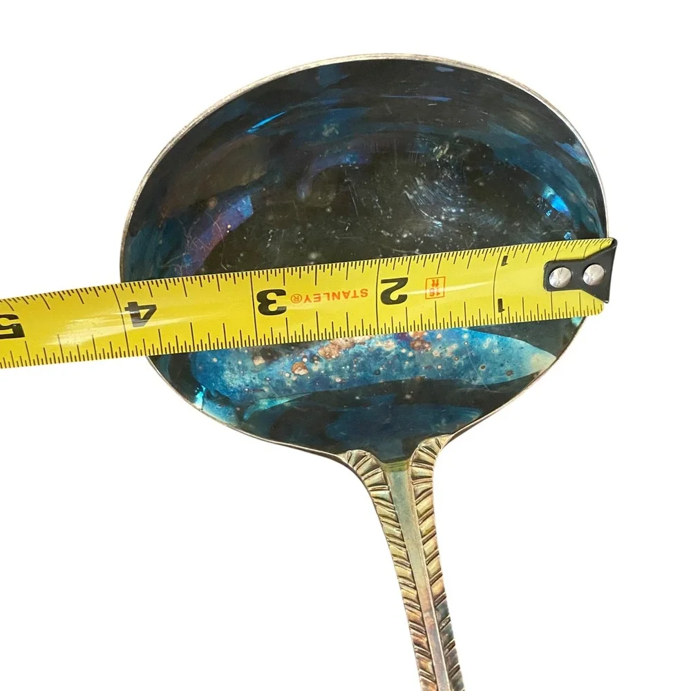 Vintage EPNS A1 Sheffield‎ England Silver Plated Soup Ladle Patina 11in